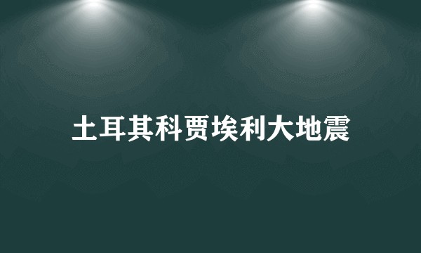 土耳其科贾埃利大地震