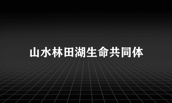 山水林田湖生命共同体
