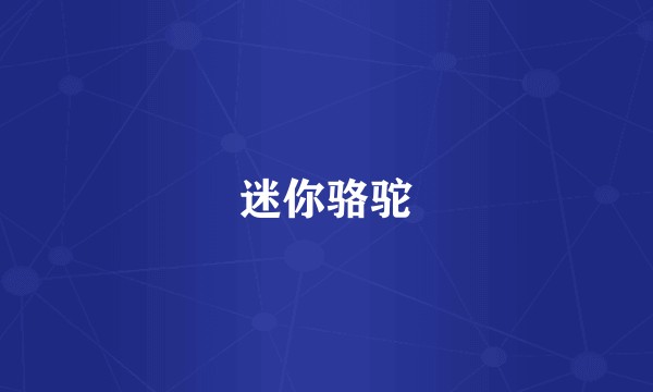 迷你骆驼