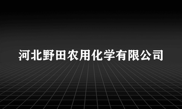 河北野田农用化学有限公司
