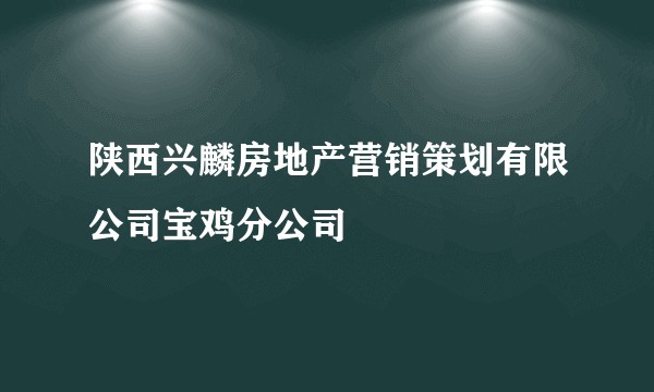 陕西兴麟房地产营销策划有限公司宝鸡分公司