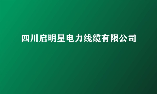 四川启明星电力线缆有限公司