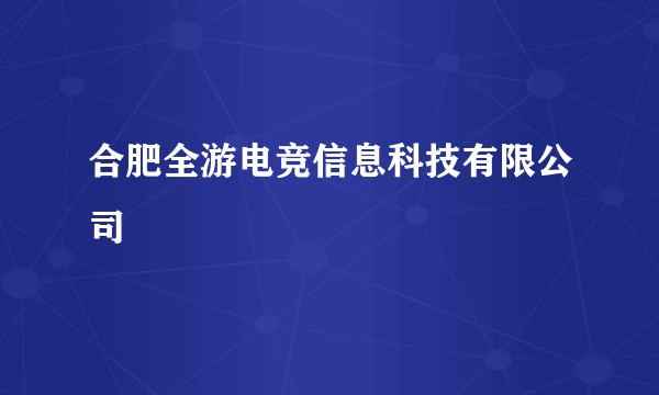 合肥全游电竞信息科技有限公司