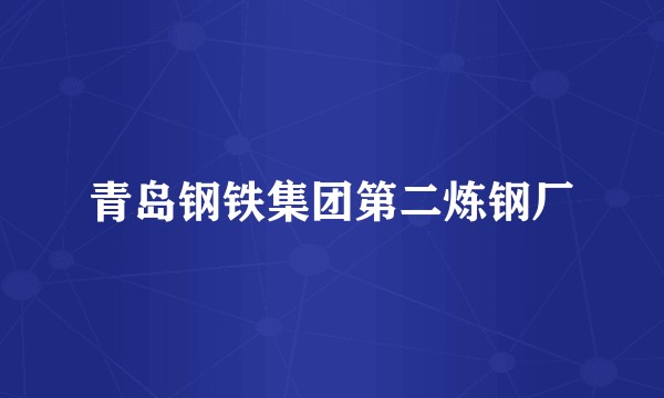青岛钢铁集团第二炼钢厂