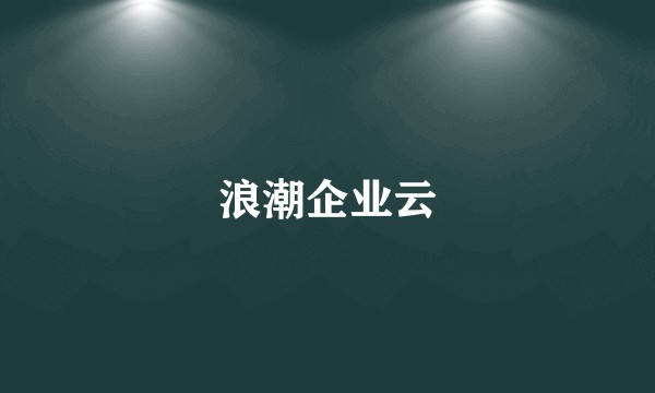 浪潮企业云