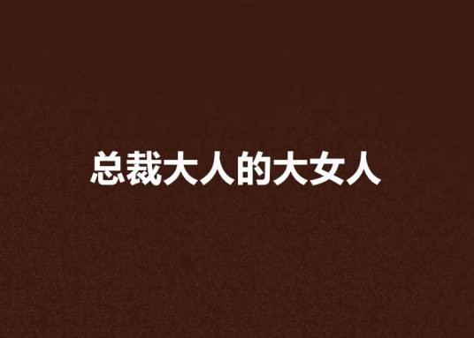 总裁大人的大女人