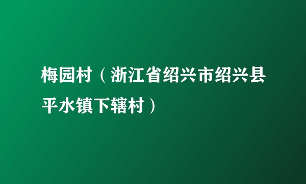 梅园村（浙江省绍兴市绍兴县平水镇下辖村）