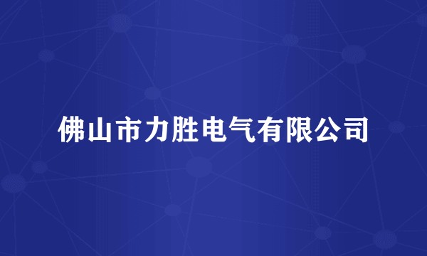 佛山市力胜电气有限公司