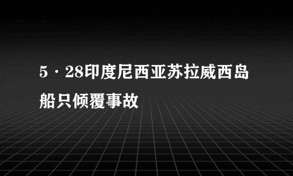 5·28印度尼西亚苏拉威西岛船只倾覆事故