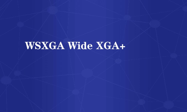 WSXGA Wide XGA+