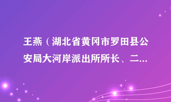 王燕（湖北省黄冈市罗田县公安局大河岸派出所所长、二级警长）