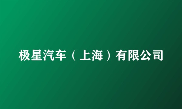 极星汽车（上海）有限公司