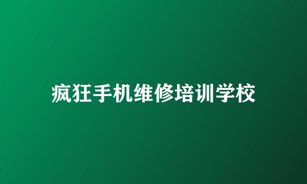 疯狂手机维修培训学校