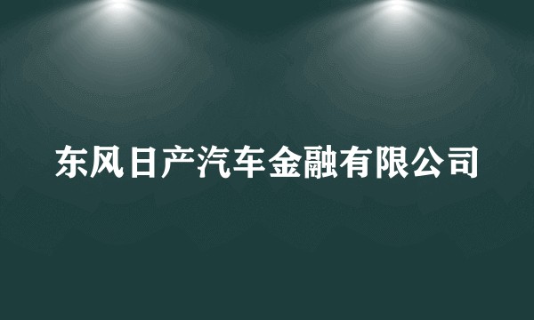 东风日产汽车金融有限公司