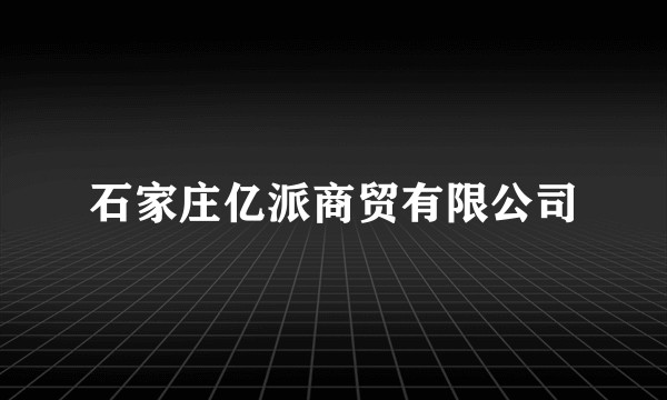 石家庄亿派商贸有限公司