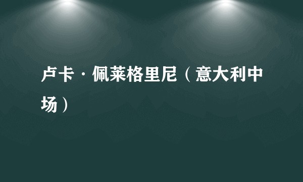卢卡·佩莱格里尼（意大利中场）