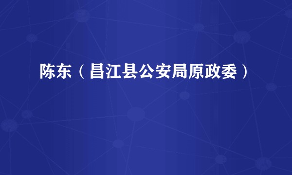 陈东（昌江县公安局原政委）
