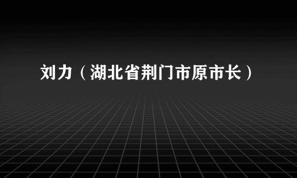 刘力（湖北省荆门市原市长）