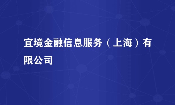 宜境金融信息服务(上海)有限公司
