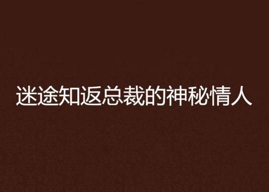 迷途知返总裁的神秘情人