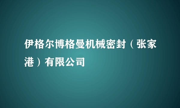 伊格尔博格曼机械密封（张家港）有限公司