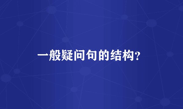 一般疑问句的结构？