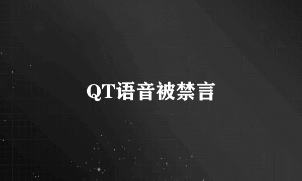 QT语音被禁言