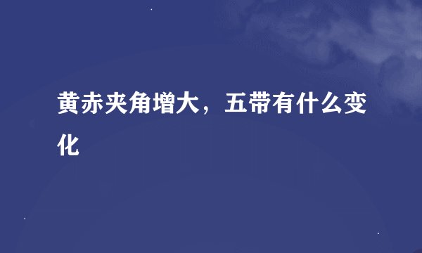 黄赤夹角增大，五带有什么变化