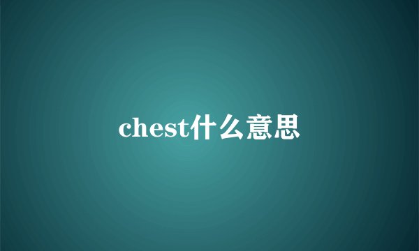 chest什么意思