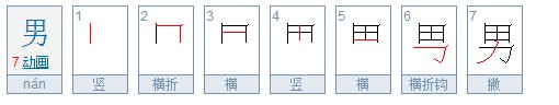 男字的笔顺是什么