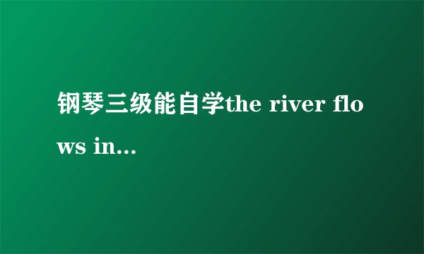 钢琴三级能自学the river flows in you么?