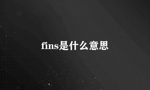 fins是什么意思