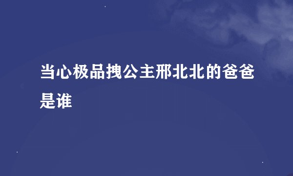 当心极品拽公主邢北北的爸爸是谁