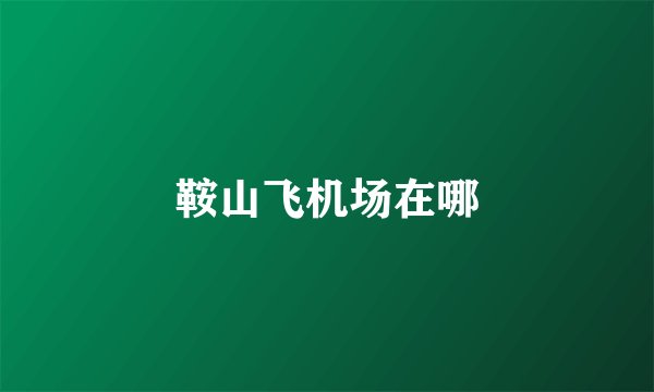 鞍山飞机场在哪