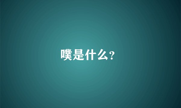 噗是什么？