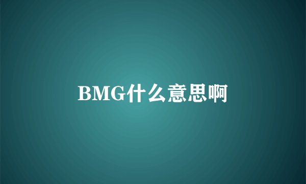 BMG什么意思啊