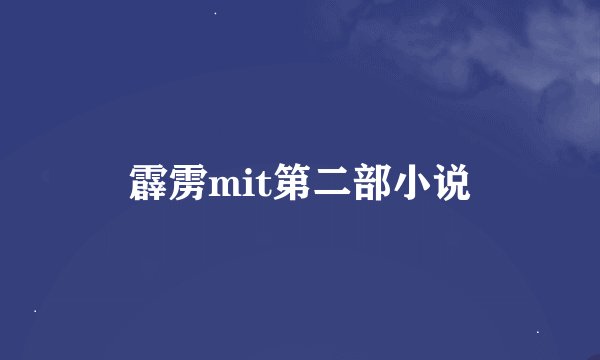 霹雳mit第二部小说