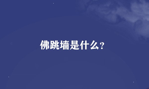 佛跳墙是什么？