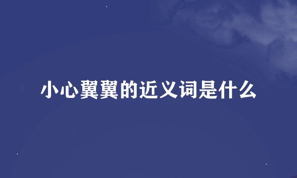 小心翼翼的近义词是什么