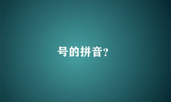 号的拼音？