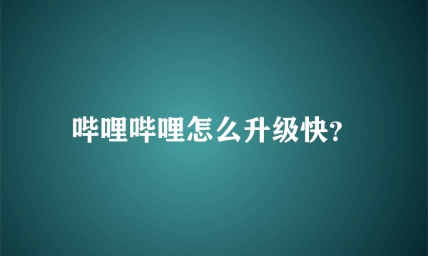 哔哩哔哩怎么升级快?