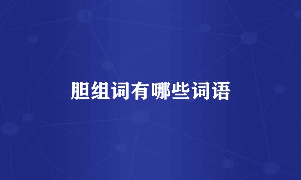 胆组词有哪些词语