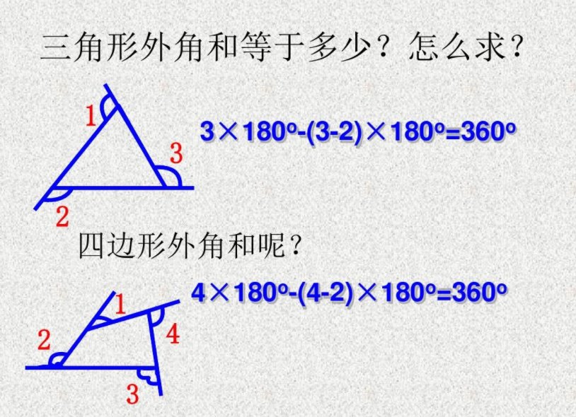 多边形内角和、外角和的公式是什么？
