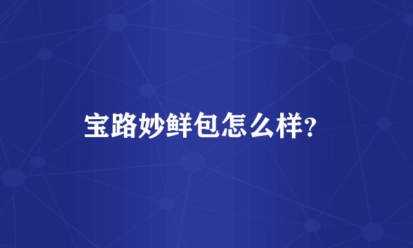 宝路妙鲜包怎么样？