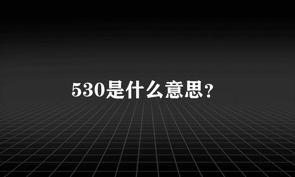 530是什么意思?