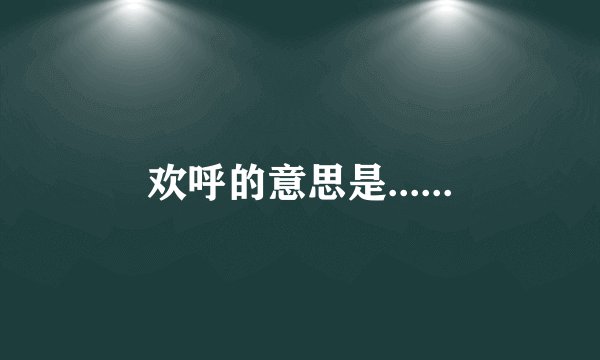 欢呼的意思是......