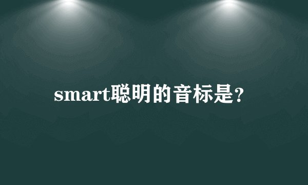 smart聪明的音标是？