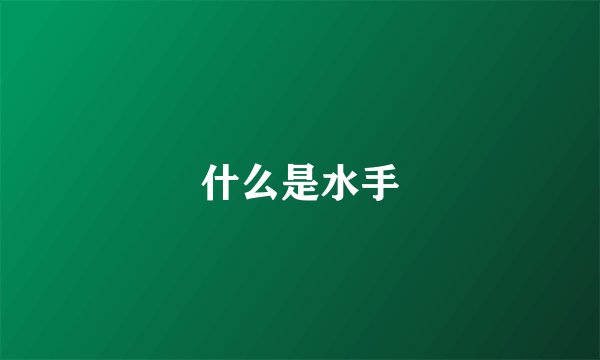什么是水手