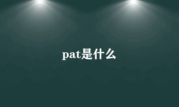 pat是什么