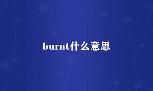 burnt什么意思